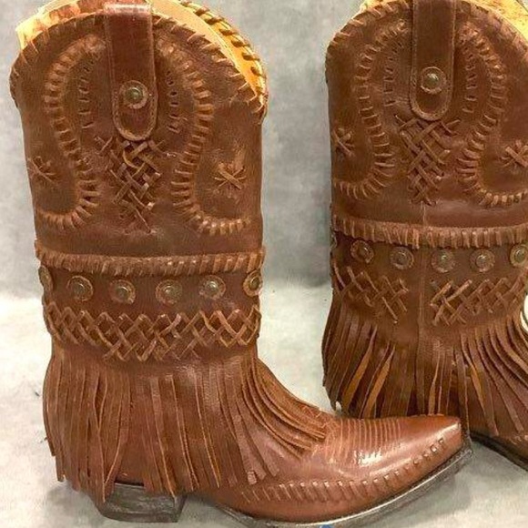 Rare Old Gringo leather Chuka moccasin boots fringe studs boho hippie RTL $695 - Picture 6 of 11